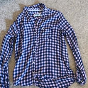 Pink and blue flannel